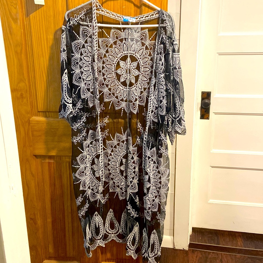 Boho sheer cover up Never worn